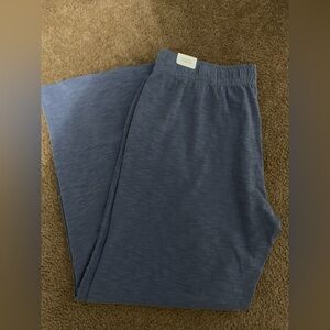 PINK Blue Slubby Knit Flare Pants:new with tags